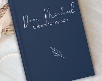 Briefe an meinen Sohn Journal, Personalisiertes Liebes Sohn Notizbuch, Baby-Dusche-Geschenk für Baby Jungen, maßgeschneiderte Trauer Journal, Kinderandenken-Buch