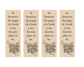 In Between The Pages of A Book is My Favorite Place To Be