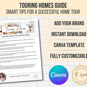 不動産業者向け住宅内覧ガイド + ツアーチェックリスト | Canvaテンプレート | 購入者向け内覧のヒント | 不動産業者向けツールキット | 最新の顧客向けリソース