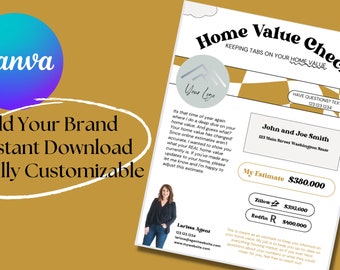 Bearbeitbarer CMA One- Pager für Realtors | Canva Vorlage | Tool für das Branding von Grundbesitz | Verkäufer Paket Add-On | Modernes Maklerprojekt