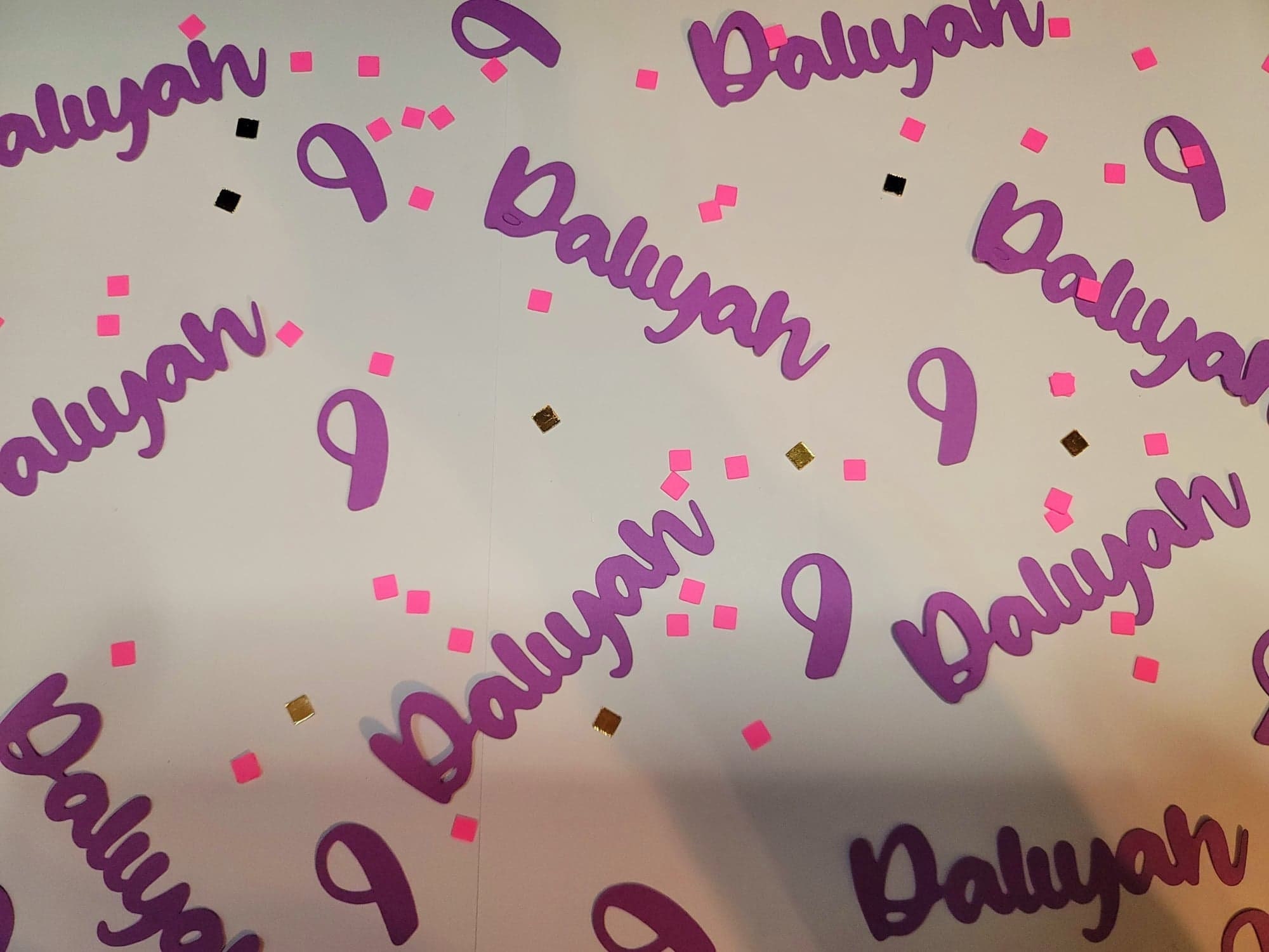 Customized Personalized Confetti Custom Confetti Any Name and Number with Little Squares Birthday parties Casino Themed