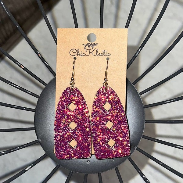 Boho Glitzy Rose Shimmer Earrings