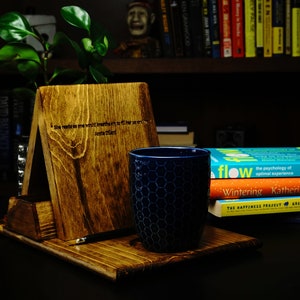 Engraved and Personalized, Solid, Wooden Book Rest / Book Holder / Book Valet, Perfect Gift for Your Reader, Handmade in the USA