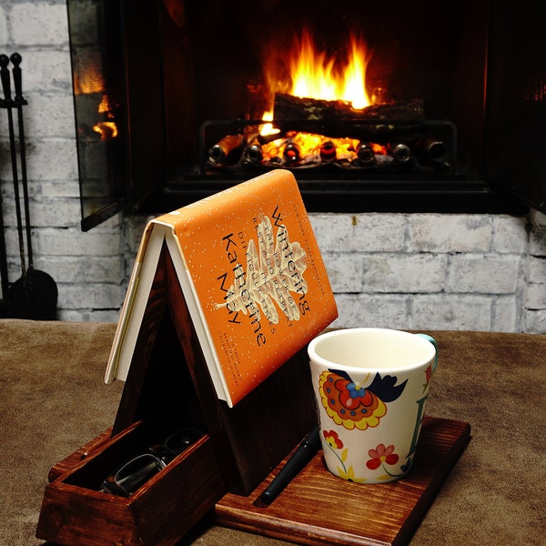 Personalized Wooden Book Valet / Book Rest / Book Holder / Book Stand, Made of Solid Wood, Perfect Gift for Your Reader,