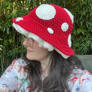 Crocheted Mushroom Hat