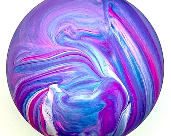 6 pack Custom Marbled Glass Ornaments