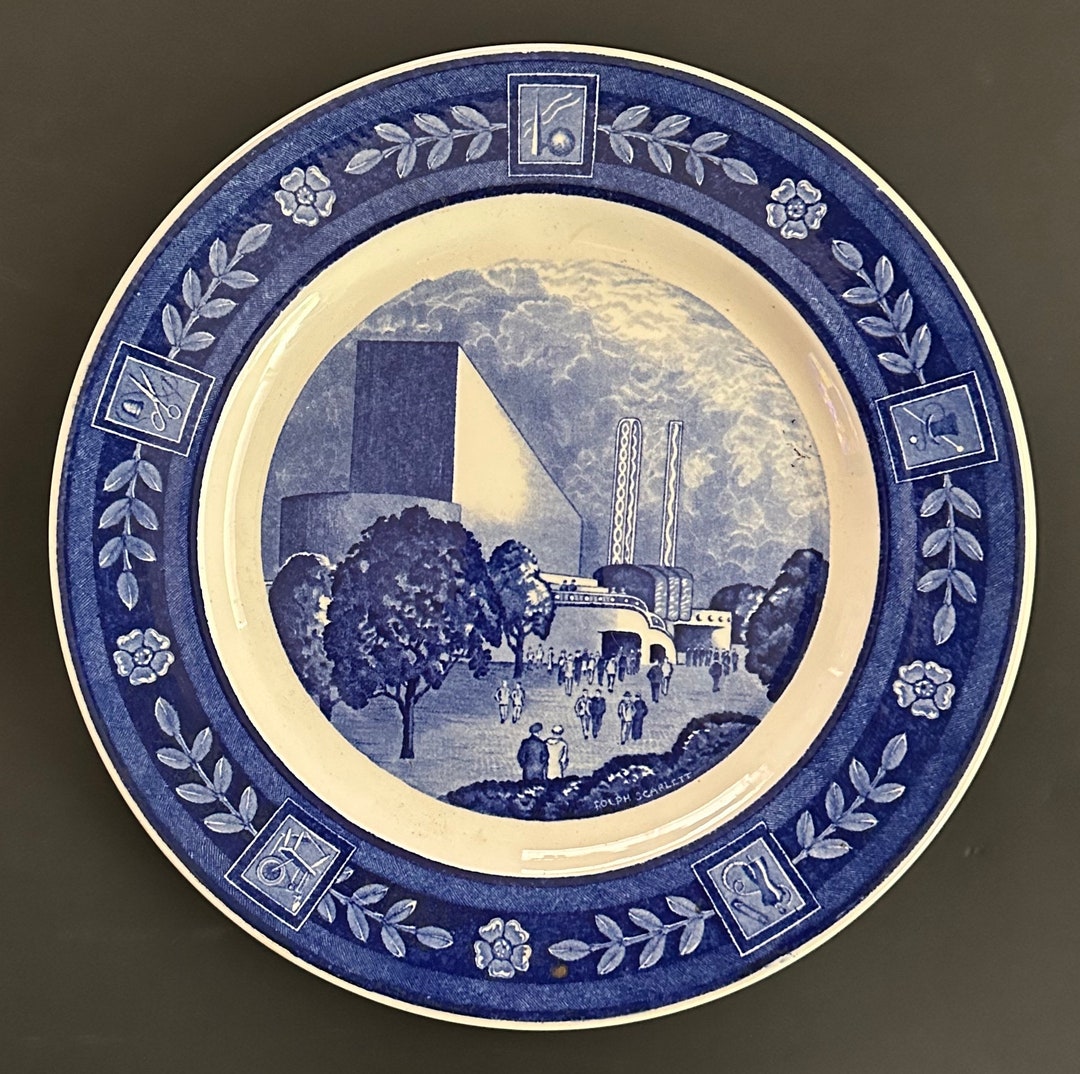 1939 New York World's Fair Plate Textile Building Spode Etsy