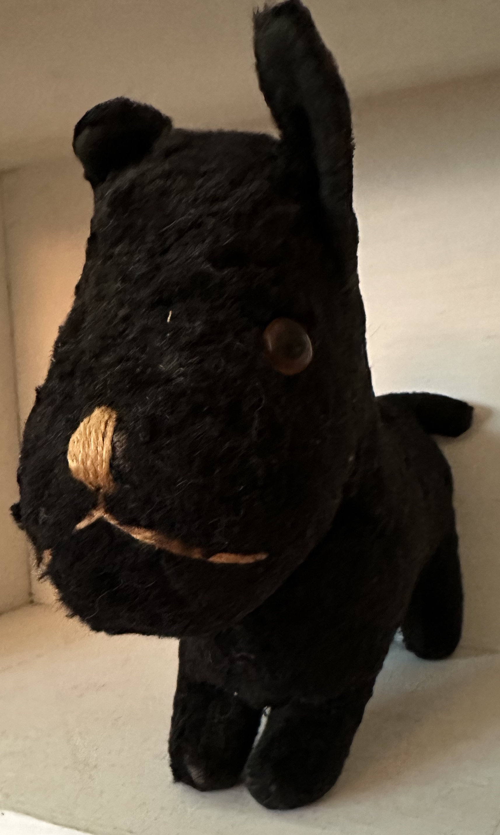 Vintage Straw Stuffed Scotty Dog - Etsy