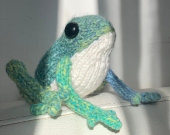 Hand knit frog