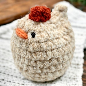 Crochet Mabel Chicken Handmade Amigurumi Plushie Farmhouse Chicken Handmade Gift for Her Plushie