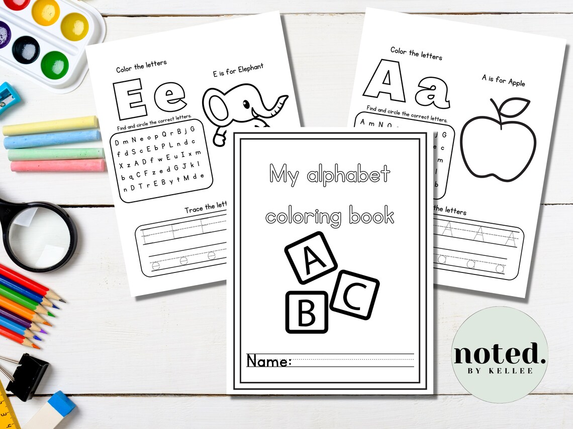ABC Practice Sheets / Letter Tracing / Kids Letter Practice Workbook ...