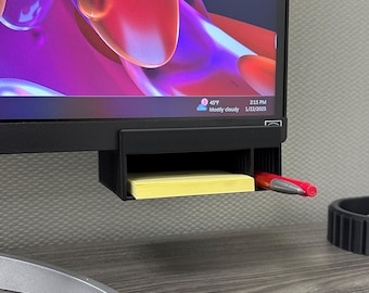 Under Monitor Sticky Note / Pen Organizer Desk Organizer Office