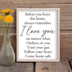 Rustic Family Sign: Before You Leave This Home Art (Digital Download)