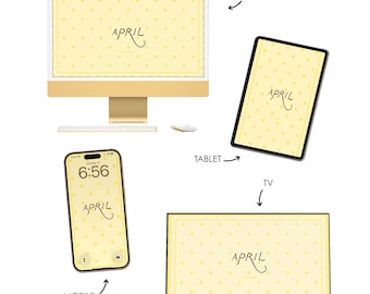 April Polka Dot Wallpaper Pack - Desktop, Mobile, iPad, TV