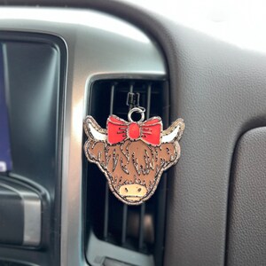 Highland Cow Car Freshener vent clip, gift