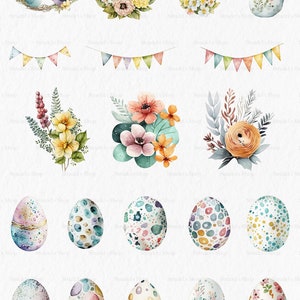 Cozy Easter Watercolor Clipart PNG - Cute Spring Bunny Farmhouse Rabbit ...