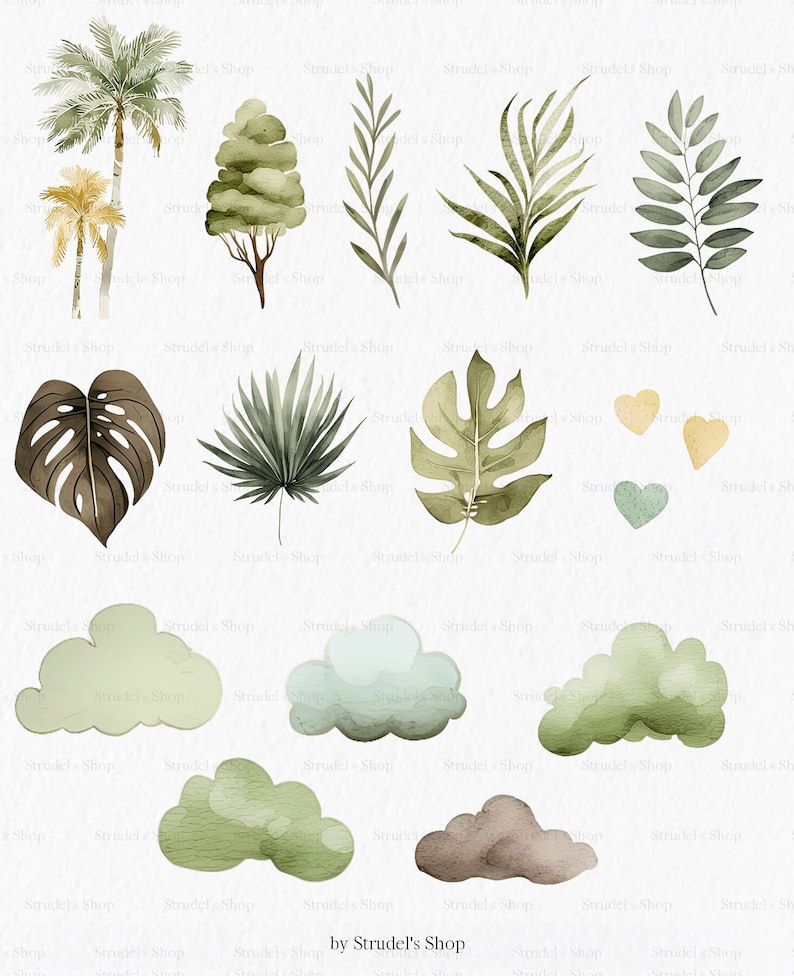 Cute Dinosaurs Watercolor Clipart PNG - Baby Shower Cute Dinosaur ...