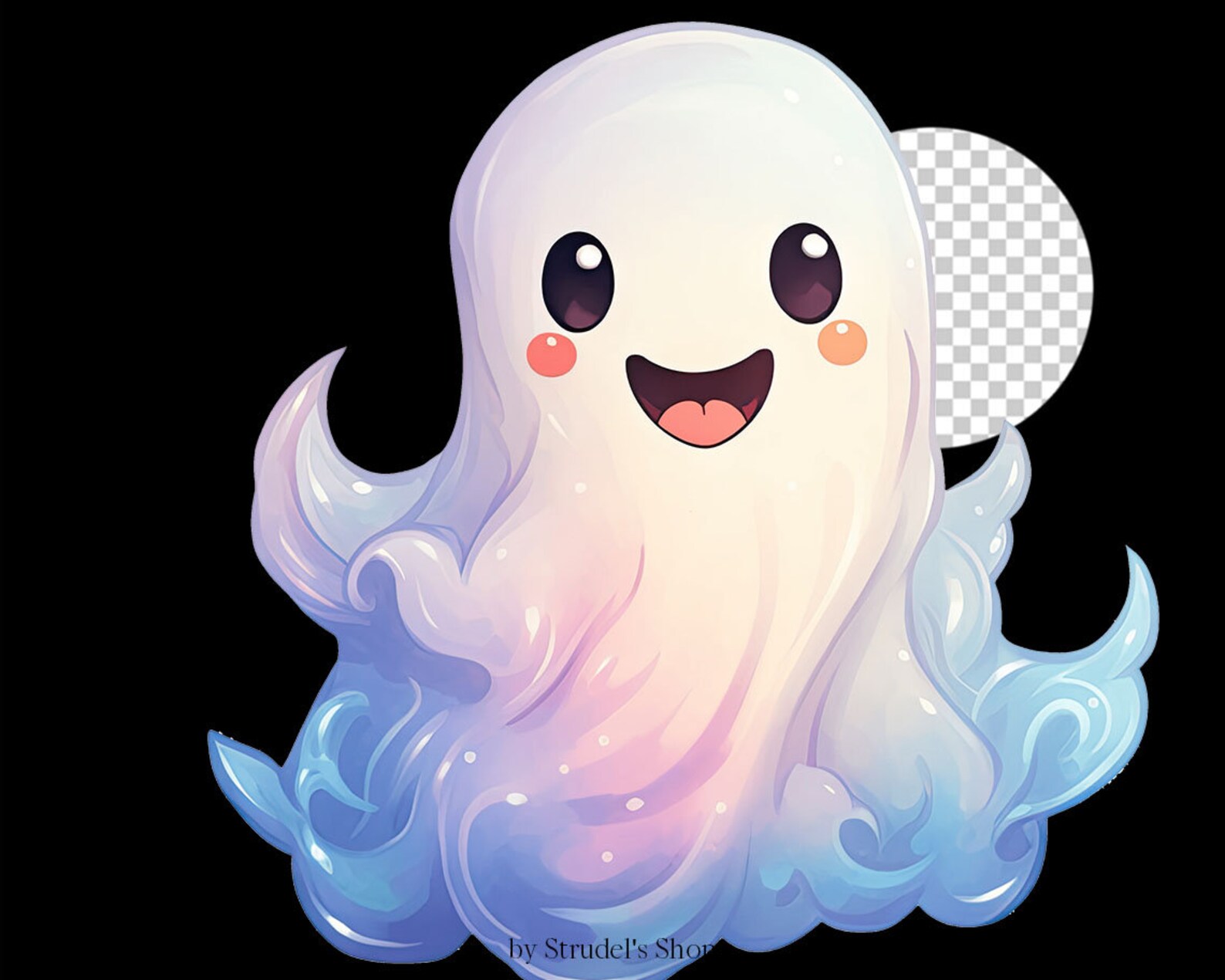 Cute Ghosts Clipart PNG Cute Halloween Trick or Treat Kawaii - Etsy