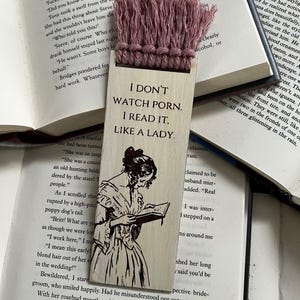 Smut Bookmark, I don't watch I Read It Like A Lady, Romance novel bookmark, reader gift, bibliophile, book accessory, dirty joke, Macrame