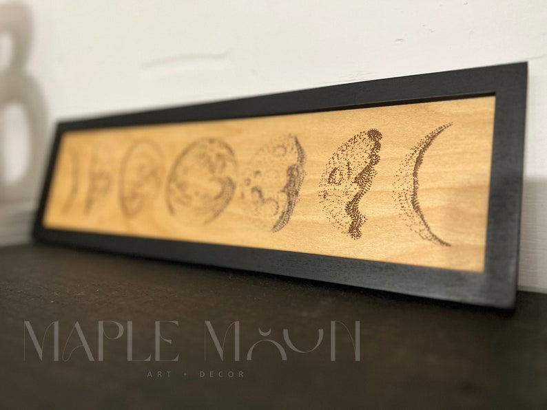 Moon Phase Wall Hanging Moon Phase Wall Decor Moon Phases Etsy