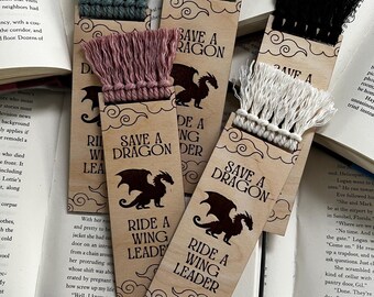 Save A Dragon, Ride a Wingleader Bookmark, Dragon Book Accessory