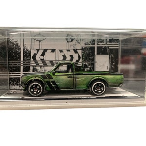 Fully Custom Hand Drawn & Painted 1:64 Scale Datsun Pickup truck, JDM, Diecast car, Gift for him, Diecast Collector, HotWheels