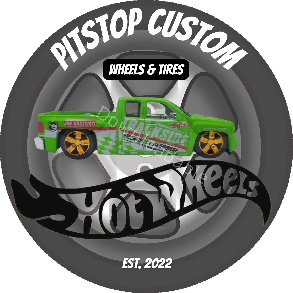 Hot Wheels PNG Digital File Pitstop Customs Design. Custom Etsy UK
