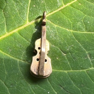 Cello Charm, Gold Cello Charm, Cello Pendant, Musical Charm