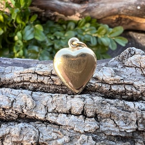 Heart Charm, Gold Heart Charm, Heart Pendant, Mini Heart Charm