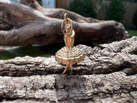 Ballerina Charm, Gold Ballerina, Gold Dancer Char… - image 5