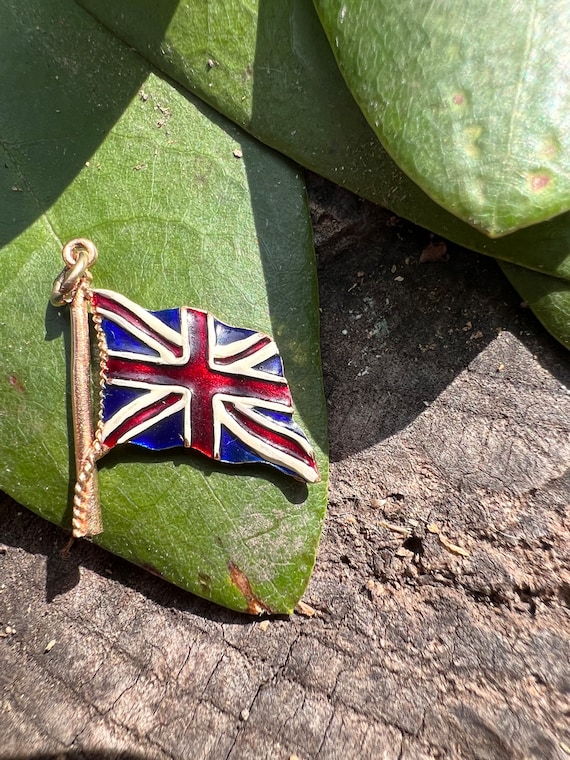 British Flag Charm, UK Flag Charm, London Charm, F