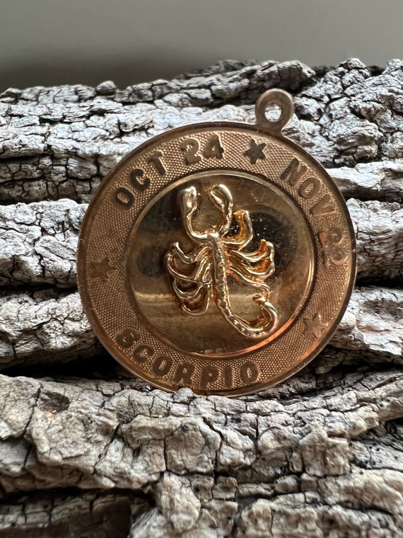 Gold Scorpio Charm, Scorpio Pendant, Gold Scorpio 