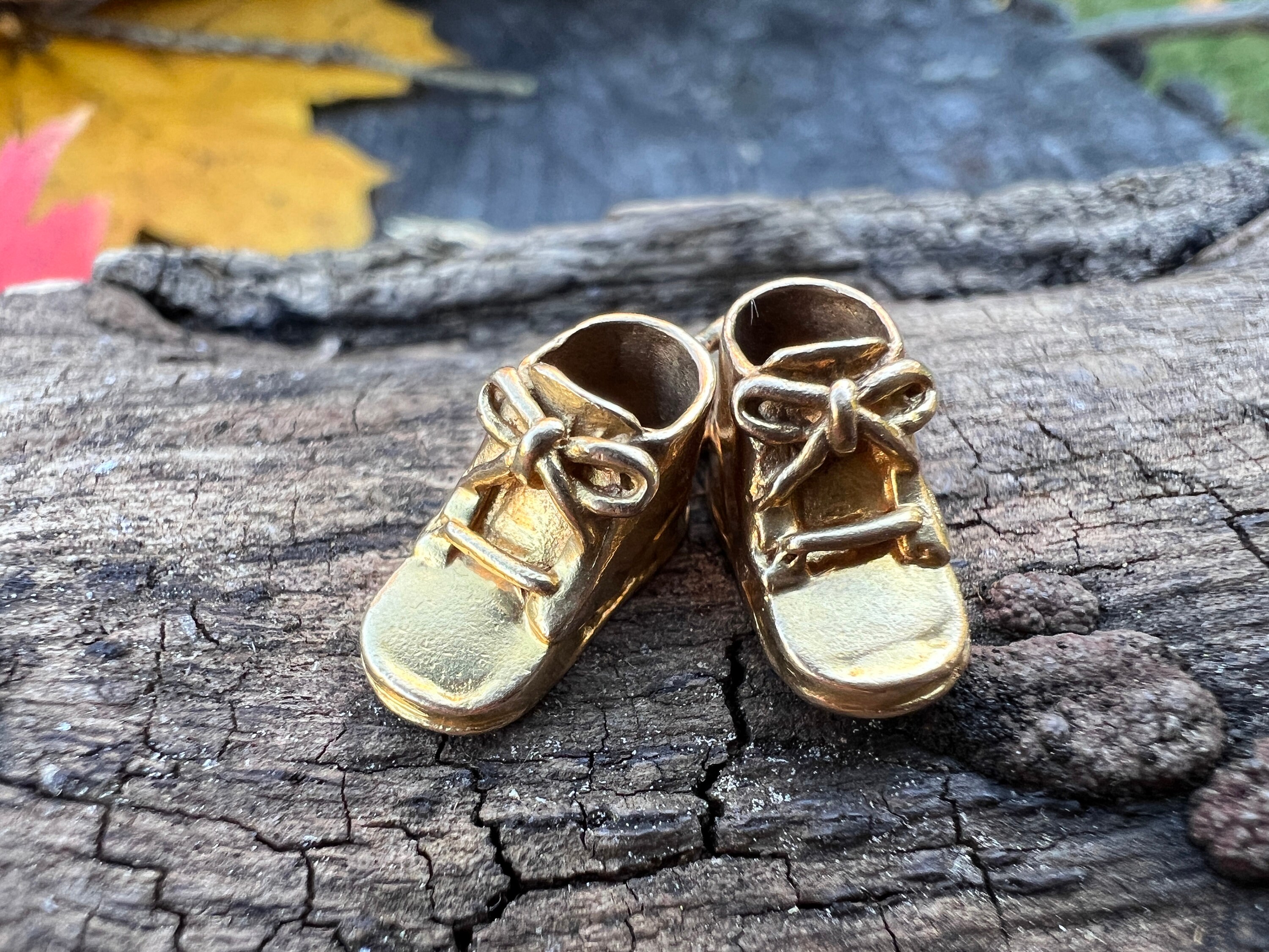 Gold Baby Shoe Charm Gold Baby Shoes Gold Shoe Charm Etsy Australia