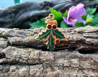 Gold Tree Charm, Cedar Tree Charm, Cedar Tree of Lebanon Charm