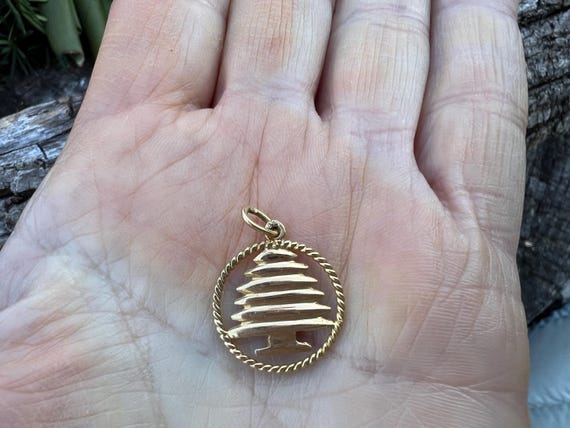 Gold Tree Charm, Cedar Tree Charm, Cedar Tree of … - image 7