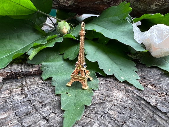 Eiffel Tower Charm, Gold Eiffel Tower, Paris Char… - image 2