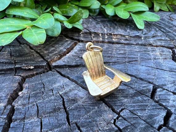 Gold Beach Chair Charm, Beach Chair Charm, Adiron… - image 2