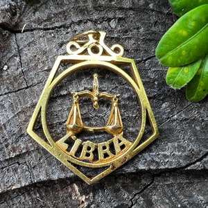 Gold Libra Pendant, Gold Libra Charm, Libra Charm, Libra Necklace