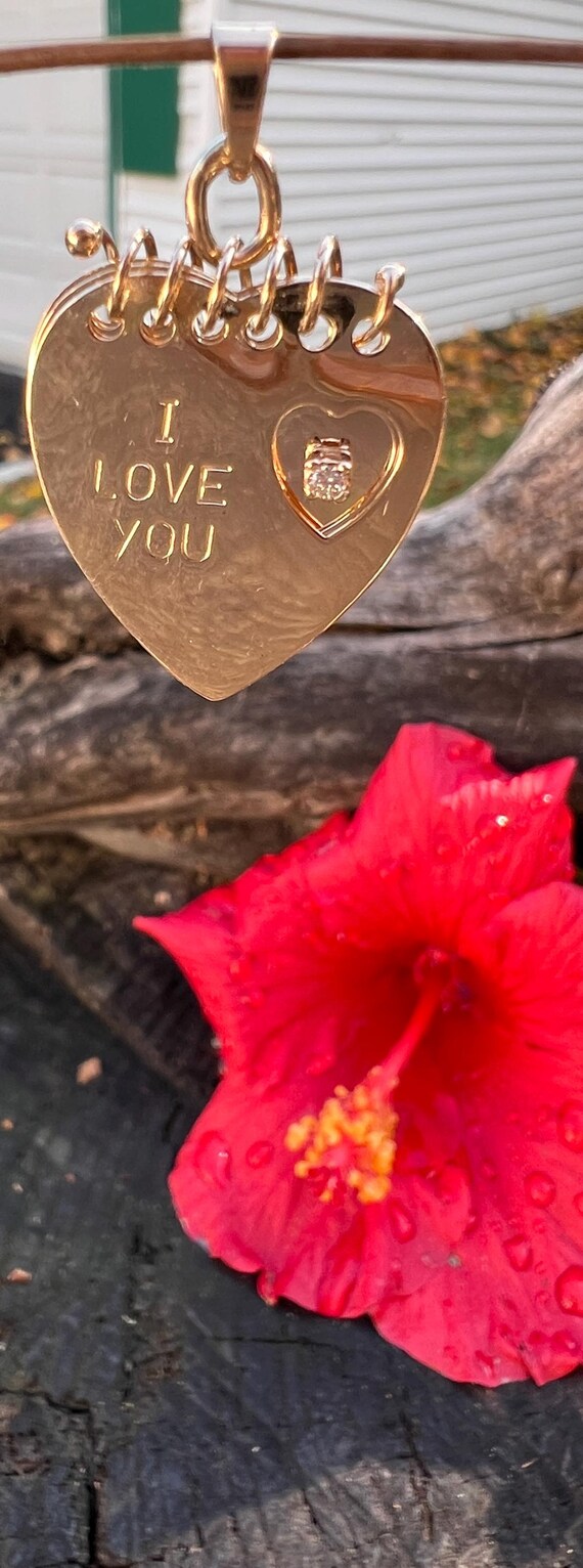 Heart Notepad Charm, Gold Heart Notebook Charm, I… - image 7