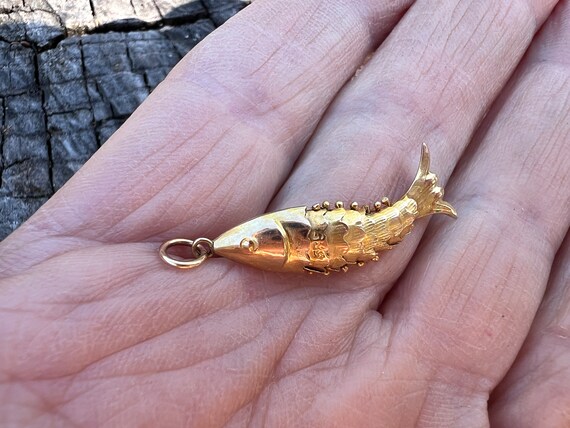 Fish Charm, Gold Fish Charm, Gold Fish, Fishing C… - image 7