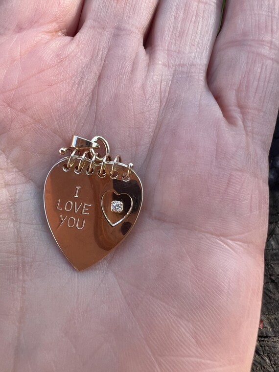 Heart Notepad Charm, Gold Heart Notebook Charm, I… - image 10