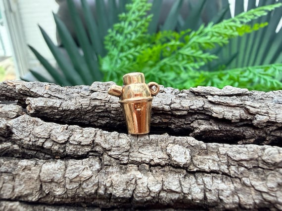 Cocktail Shaker Charm, Martini Shaker Charm, Gold Cocktail Shaker