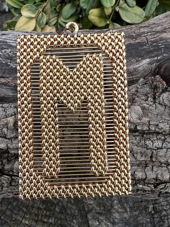 Gold Initial "M" Charm, Gold Initial M, Initial M… - image 3