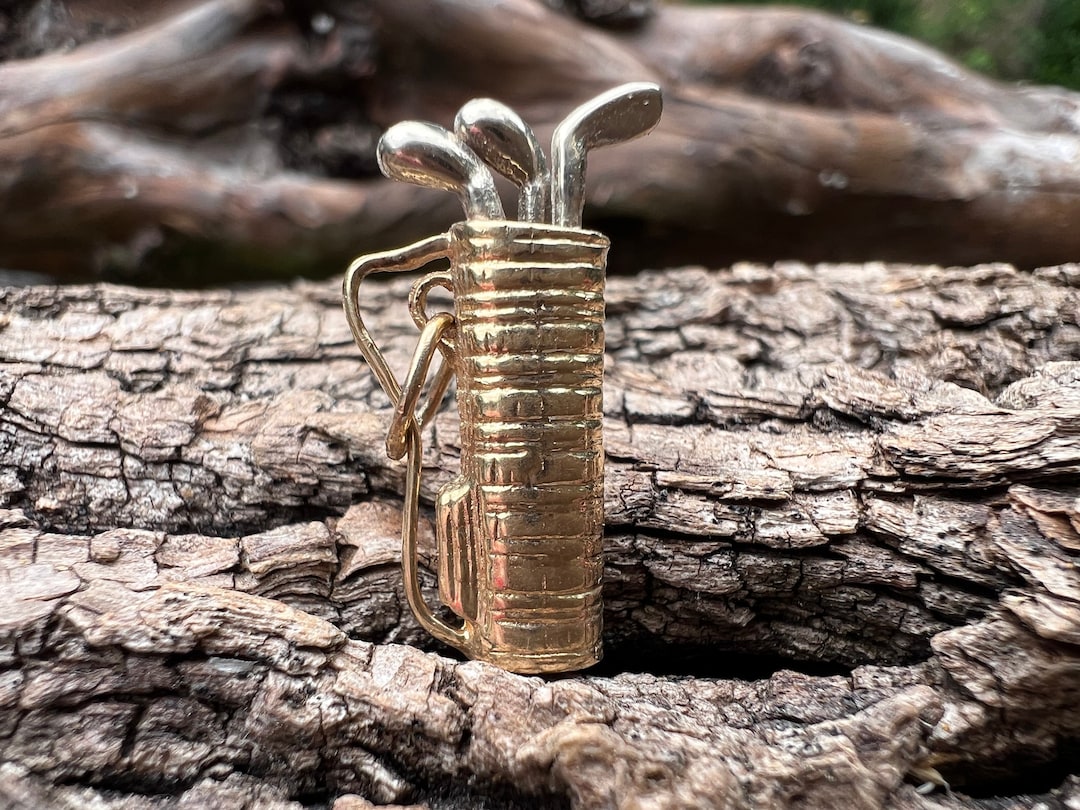 Gold Golf Bag Charm, Golf Bag Charm, Gold Club Charm, Gift for Golfer ...