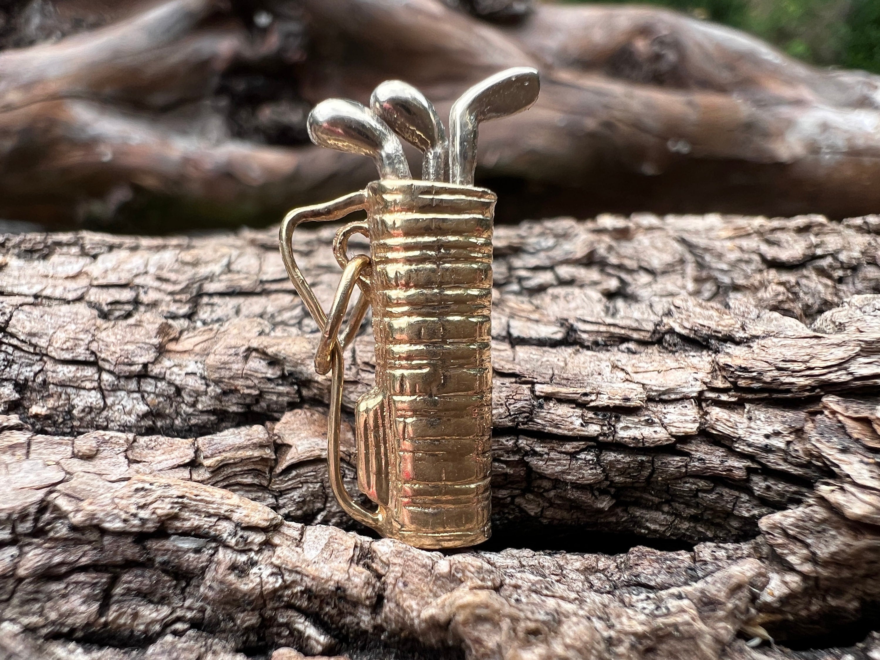 Gold Golf Bag Charm