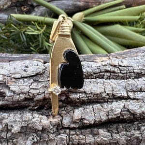 Mano Cornuta Charm, Gold Mano Cornuta, Evil Eye Charm, Good Luck Charm, Hand Symbol Charm