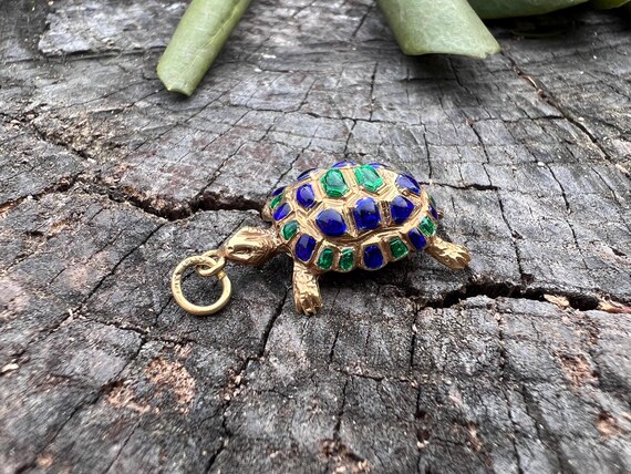 Turtle Charm, Enamel Turtle Charm, Turtle Pendant… - image 9