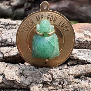 Gold Buddha Charm, Happy Buddha Charm, Laughing Buddha Charm, Good Luck Charm