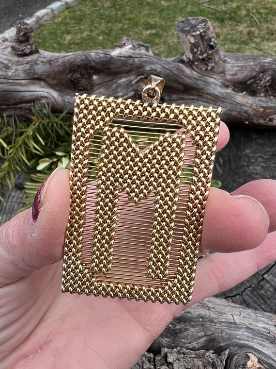 Gold Initial "M" Charm, Gold Initial M, Initial M… - image 7