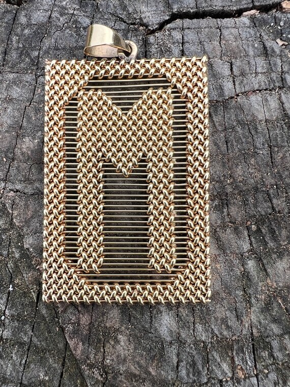 Gold Initial "M" Charm, Gold Initial M, Initial M… - image 2